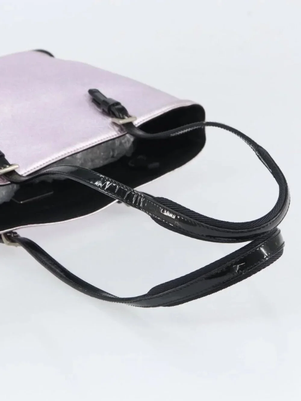 PRADA Shoulder Bag Leather Silver Metallic pink Auth 157579 - Picture 8 of 16